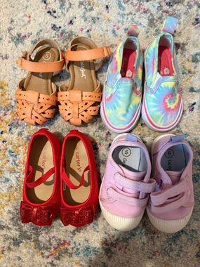 Kids Shoe Bundle - Peach, Tie-Dye, Red & Pink
